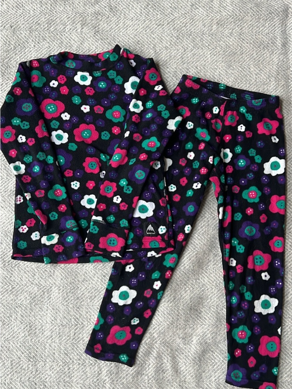 BURTON Kids’ Fleece Base Layer Set - XS (6-7)